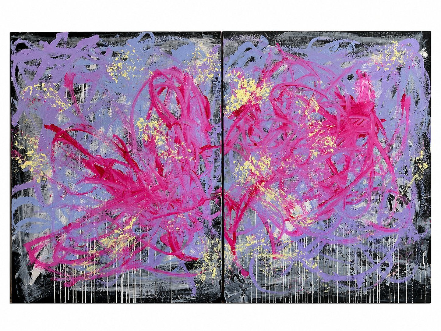 Convergencia transitoria, diptych on canvas